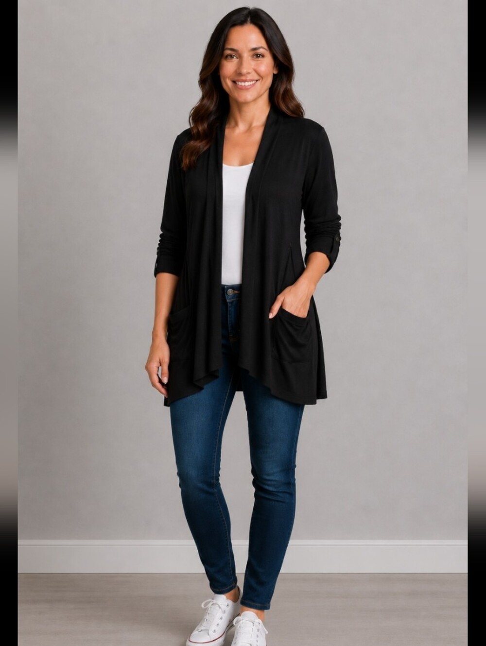 LOVE BY DESIGN Ribbed Cardigan Medium